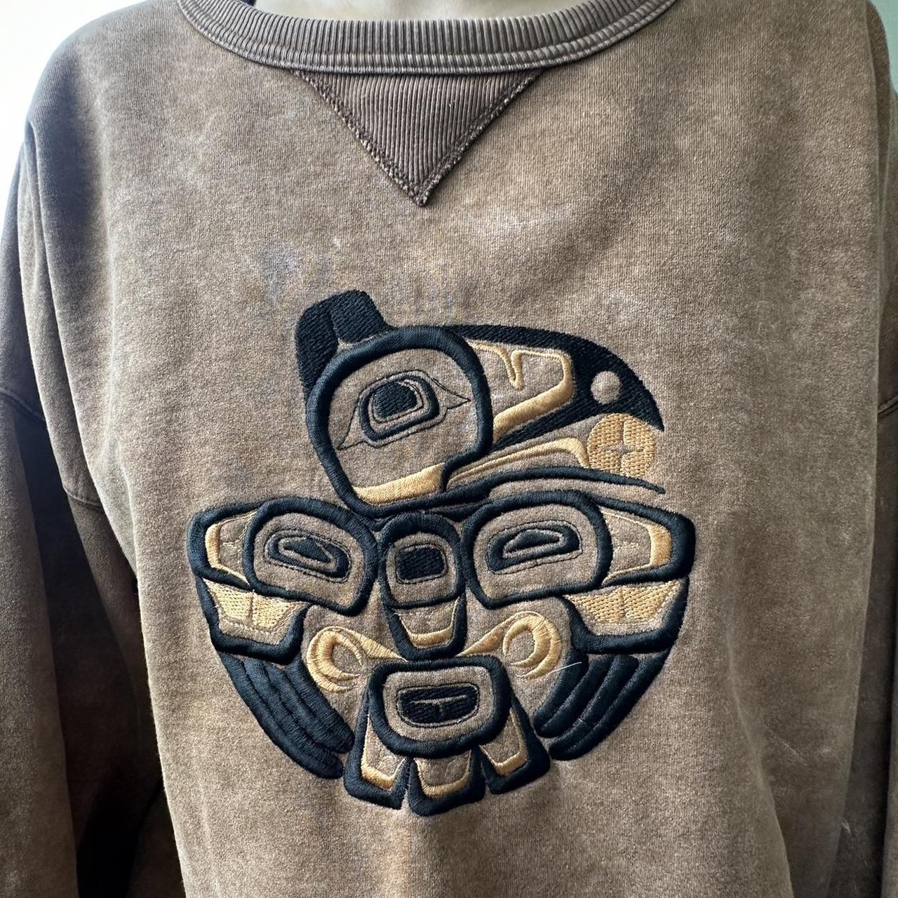 Women's Brown and Tan Sweatshirt