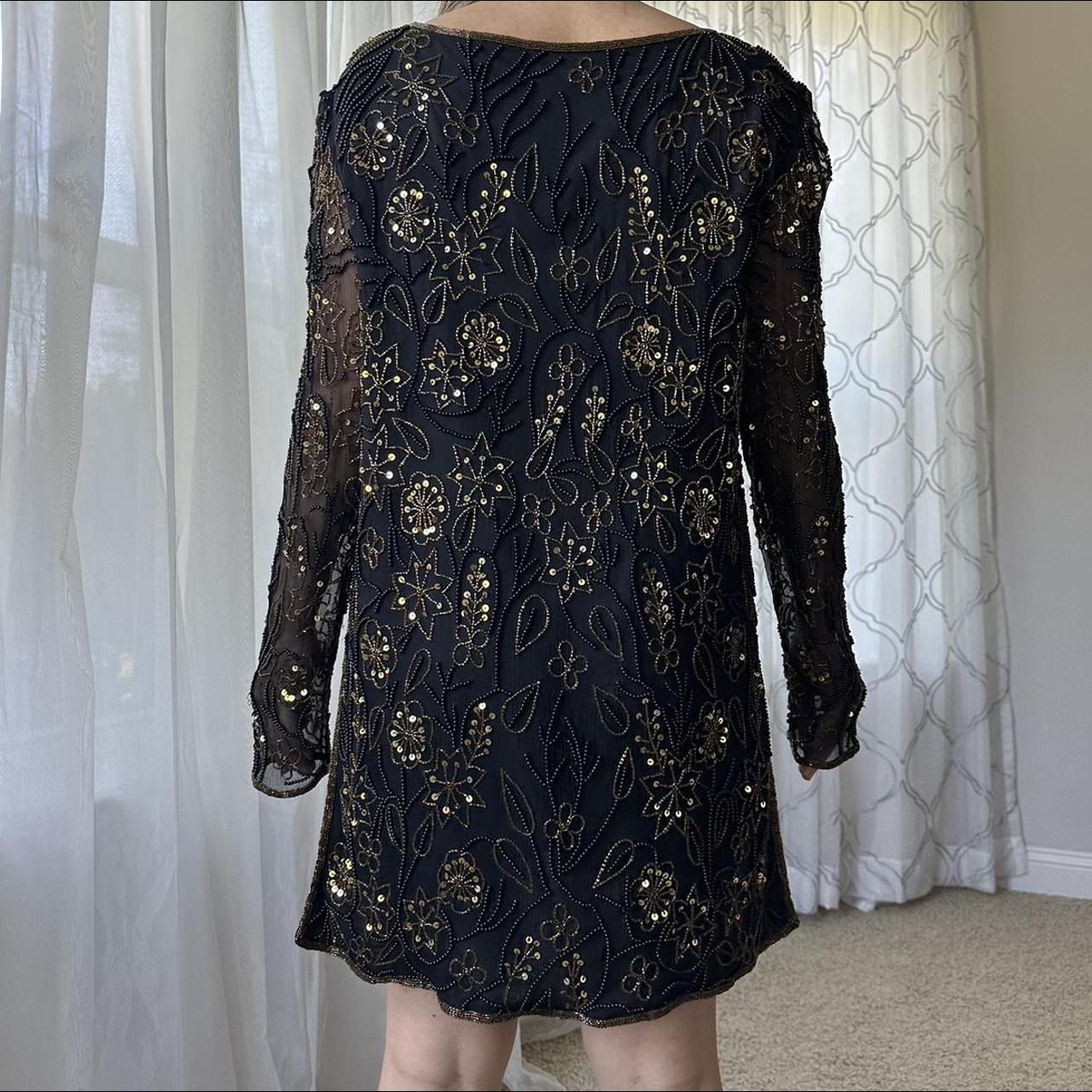 Women's Black and Gold Blouse