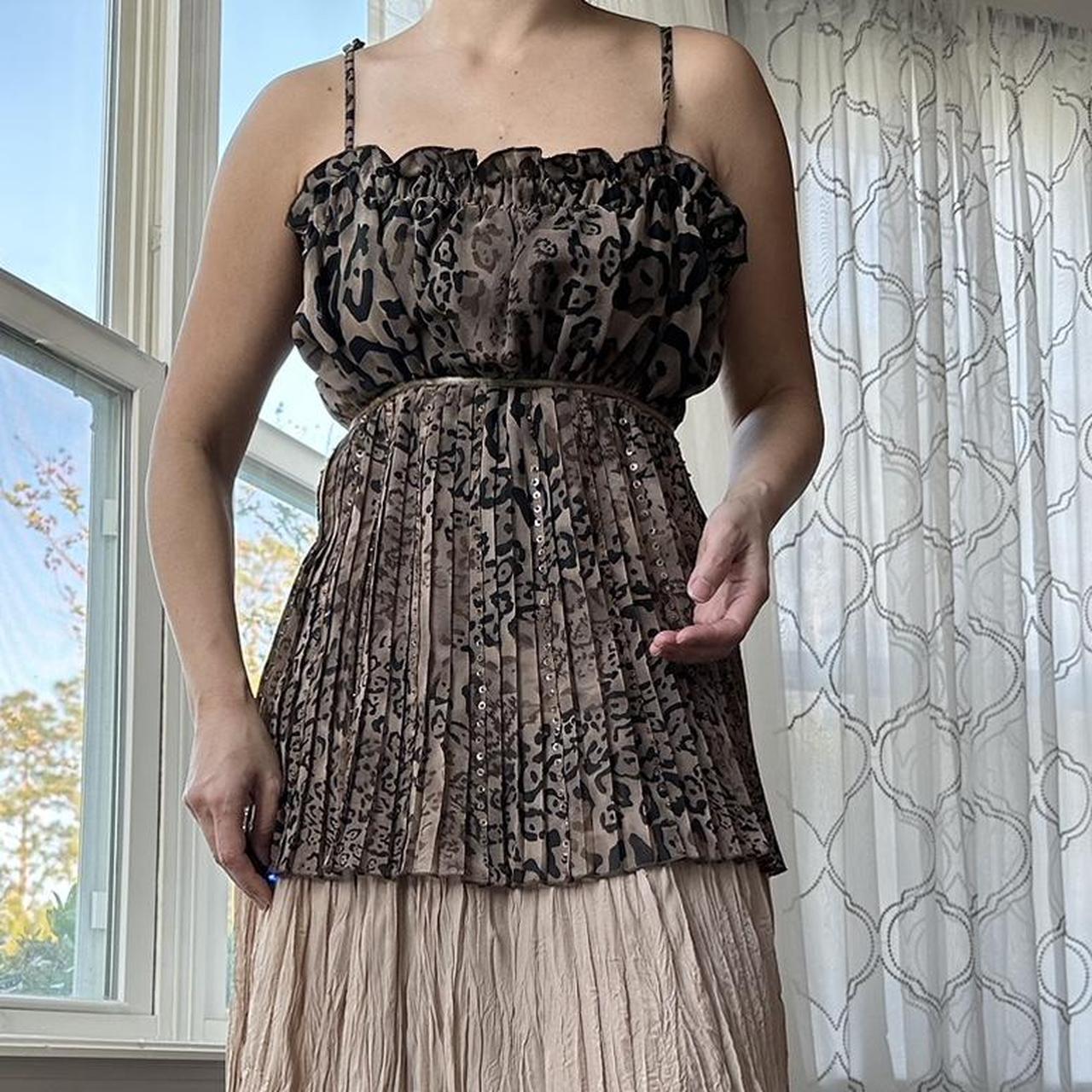 Women's Brown and Black Vest