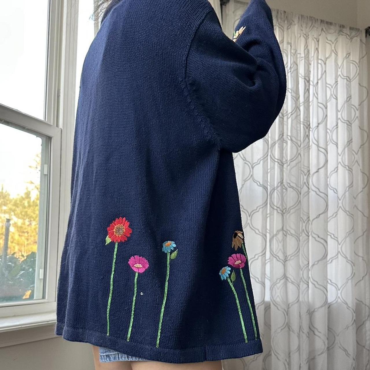 Women's Navy and Blue Cardigan