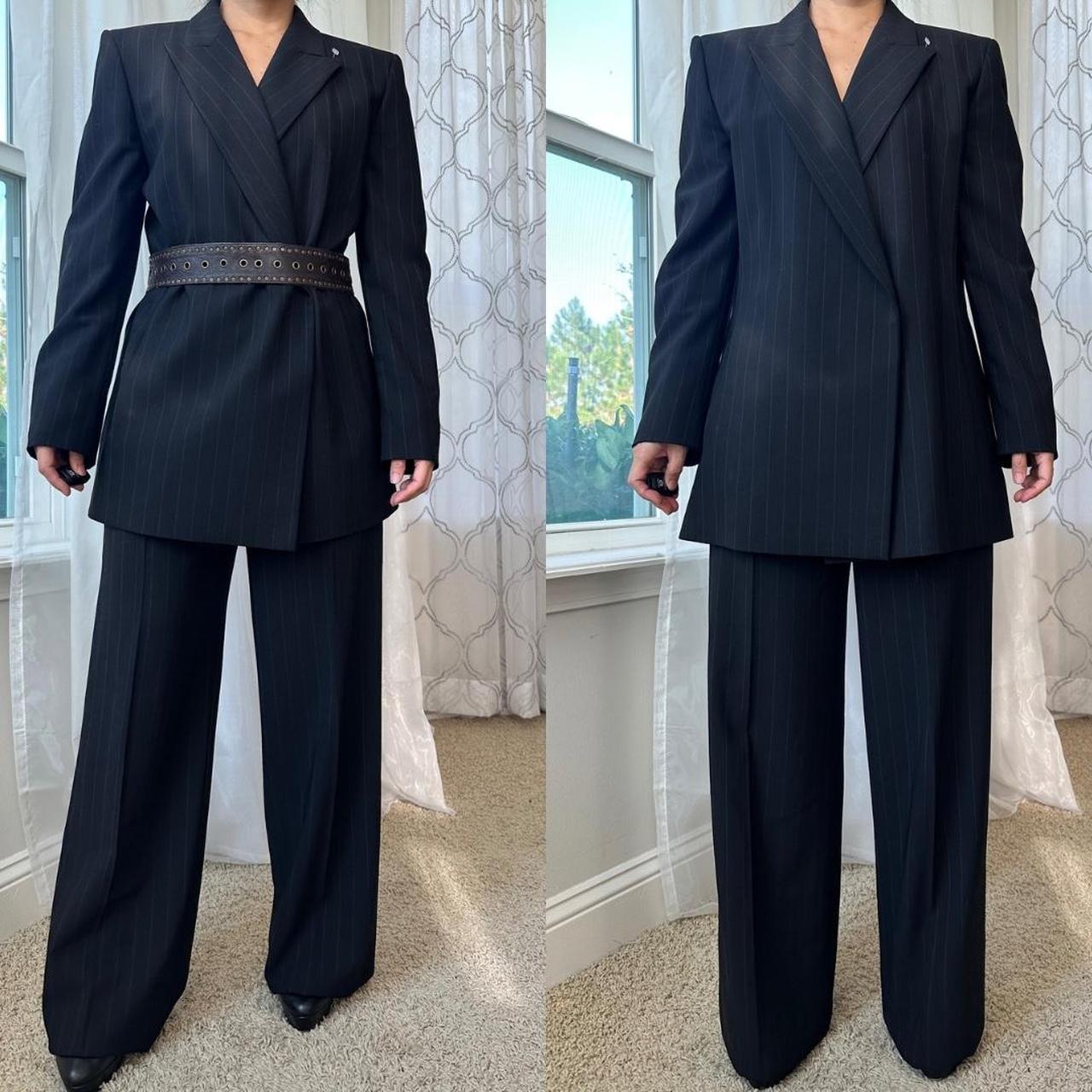 Max Mara Women's Black and Brown Suit