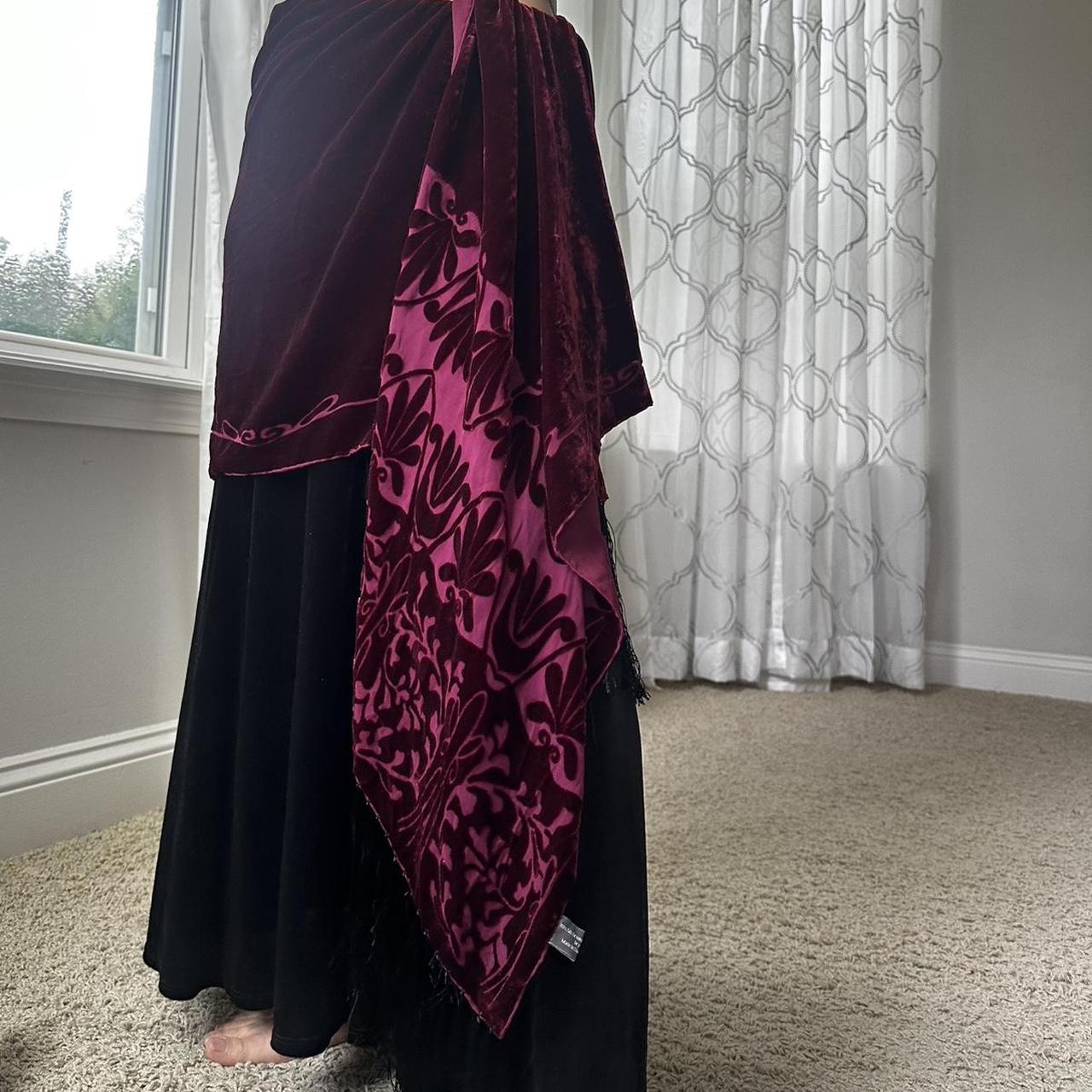 Women's Burgundy and Purple Skirt