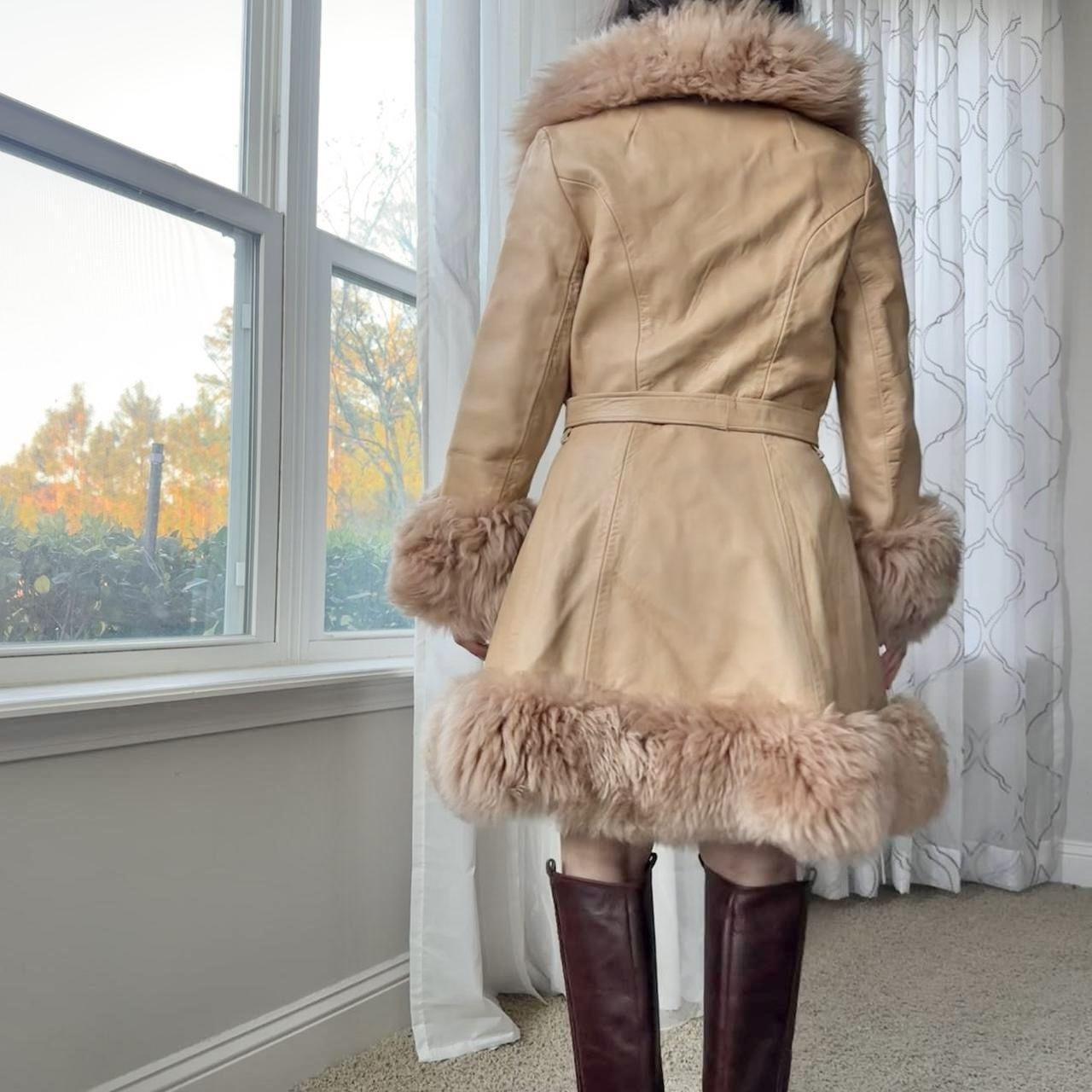 Women's Tan and Cream Coat
