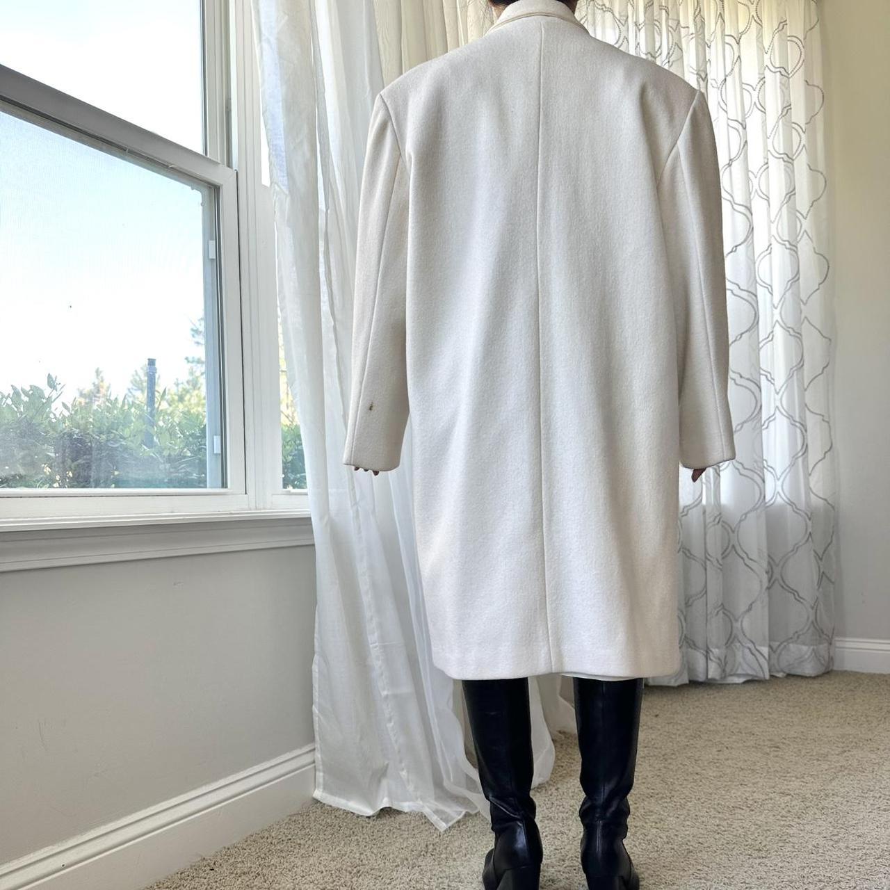 Women's Cream and White Coat