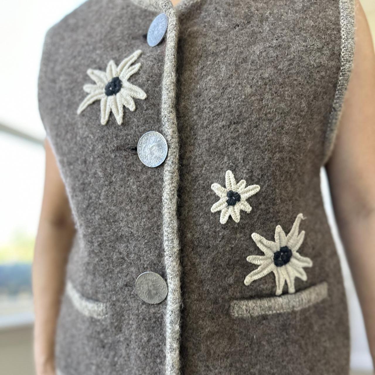 Women's Brown and Cream Gilet