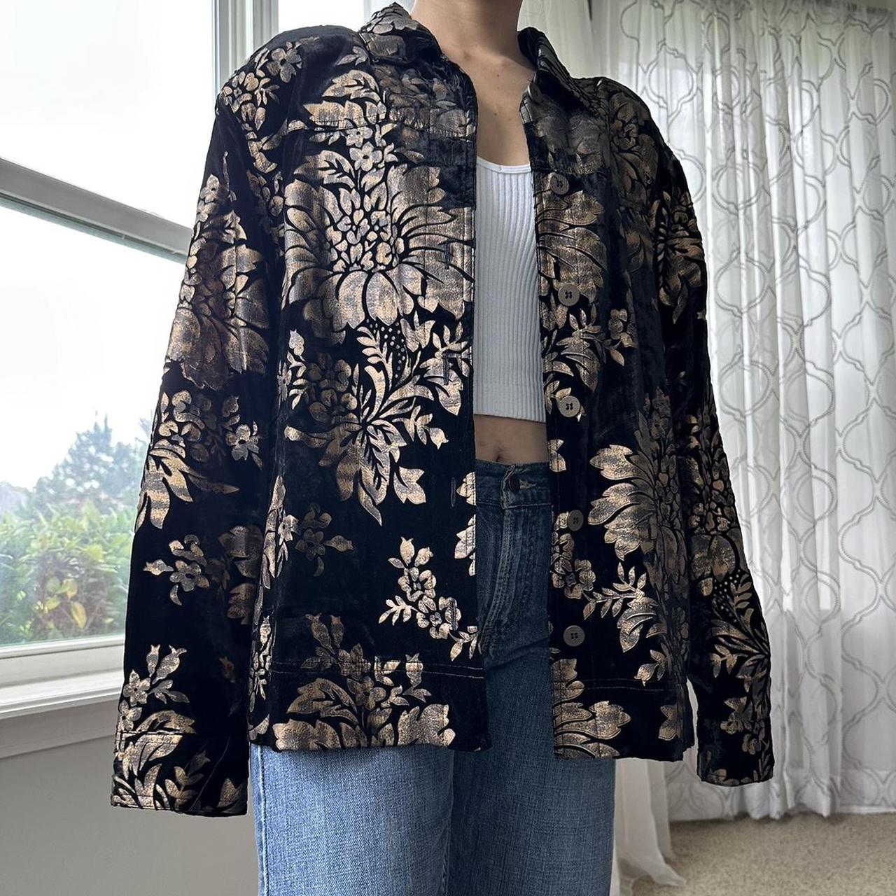 Women's Black and Tan Jacket