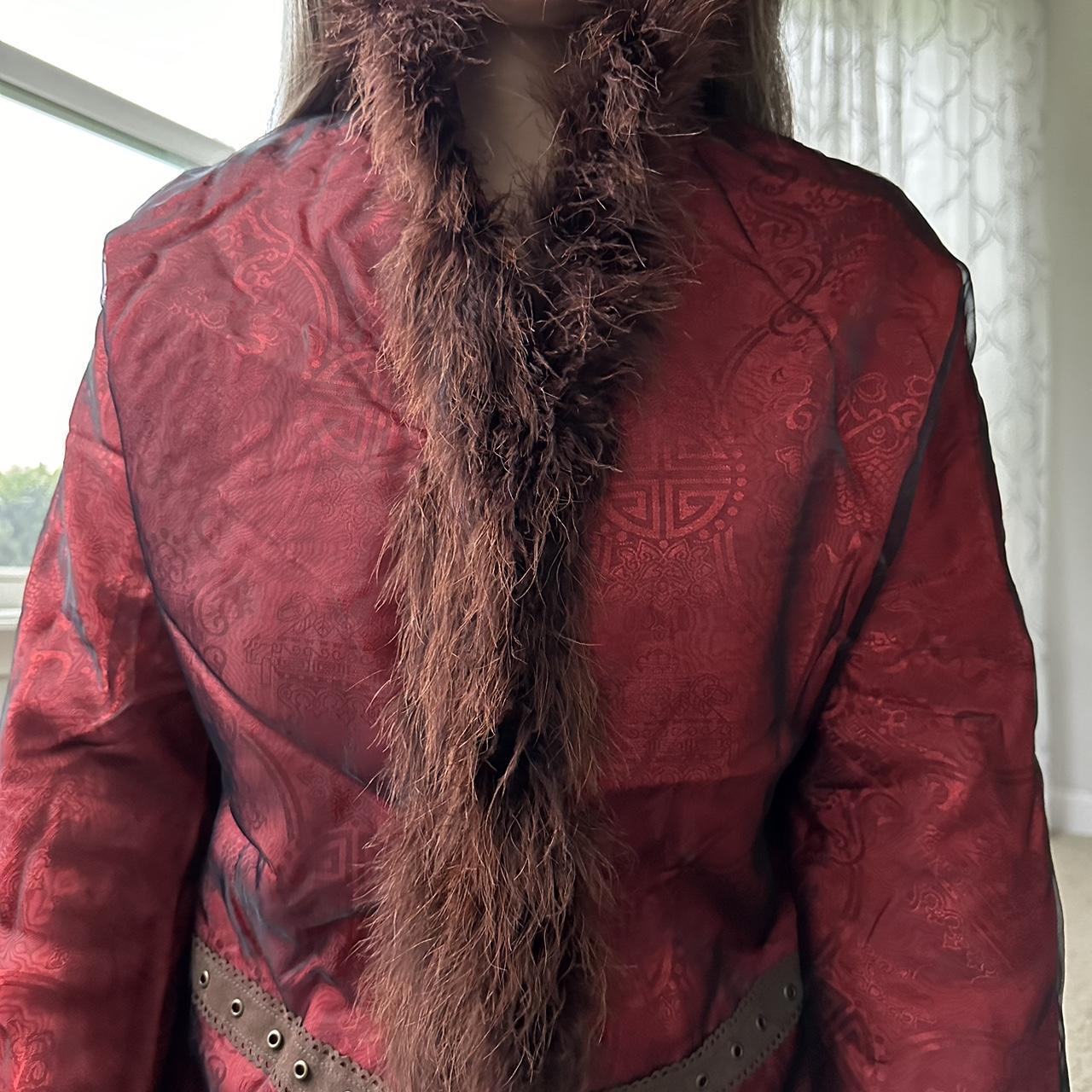 Women's Red and Brown Jacket