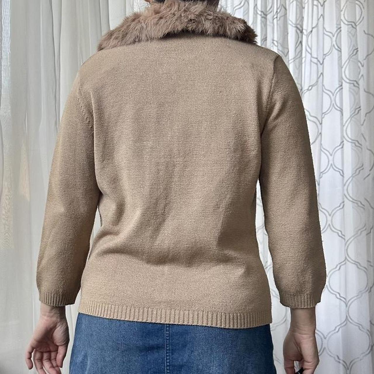 Women's Tan and Brown Cardigan