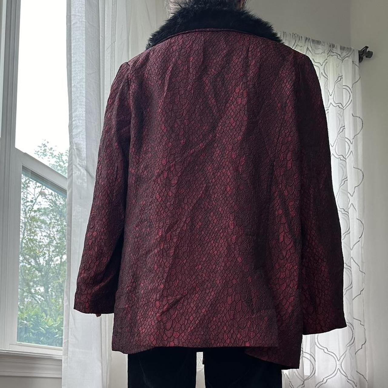 Women's Burgundy and Red Coat