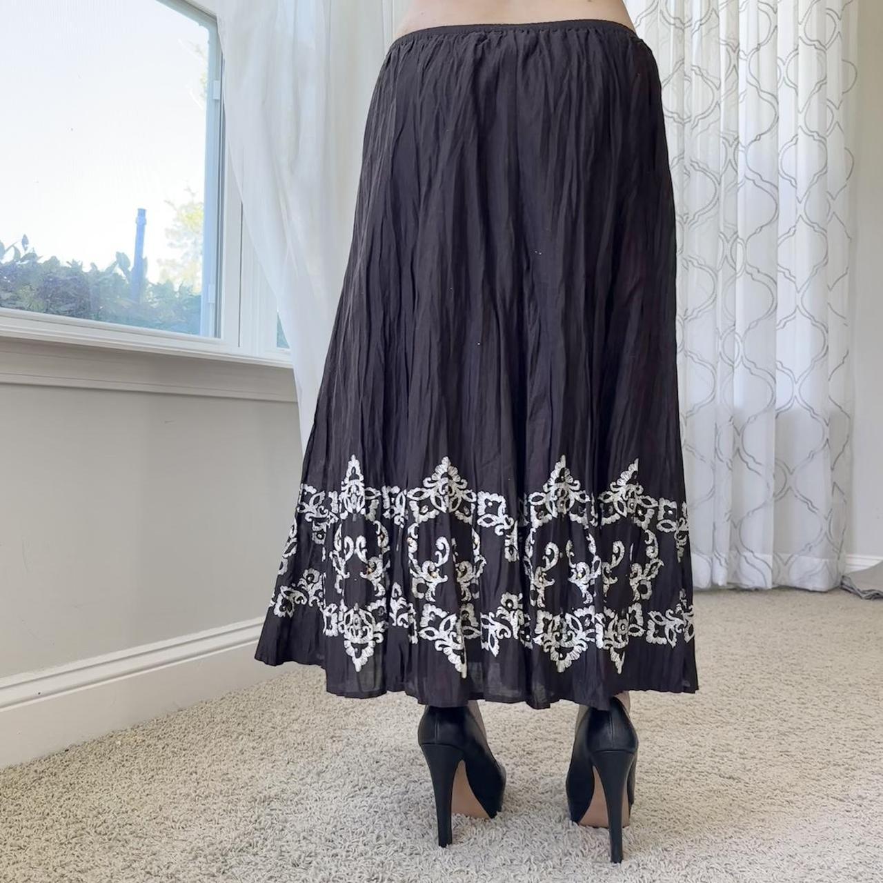 Women's Brown and Cream Skirt