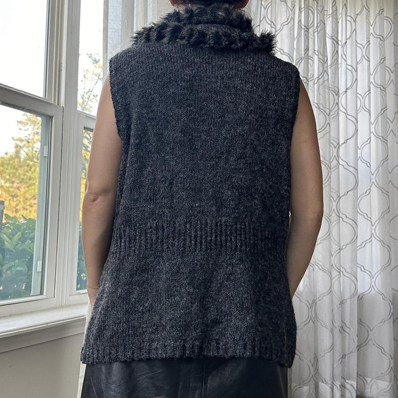 Women's Black and Grey Gilet