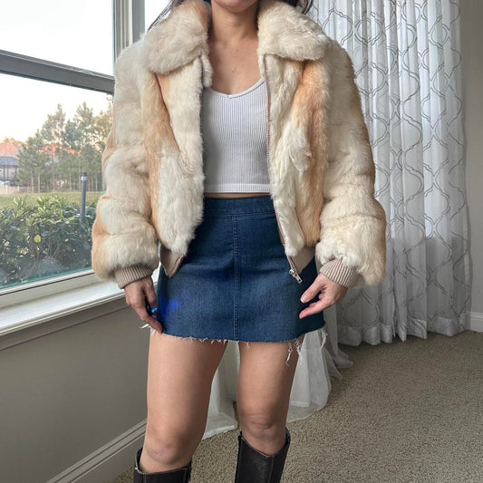 Women's Cream and Tan Jacket