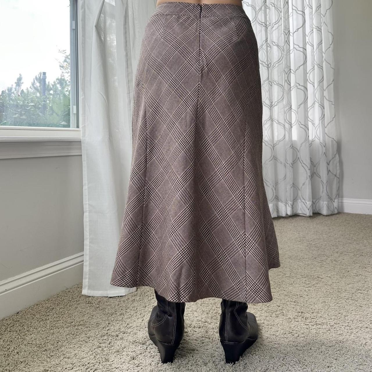Talbots Women's Brown and Cream Skirt