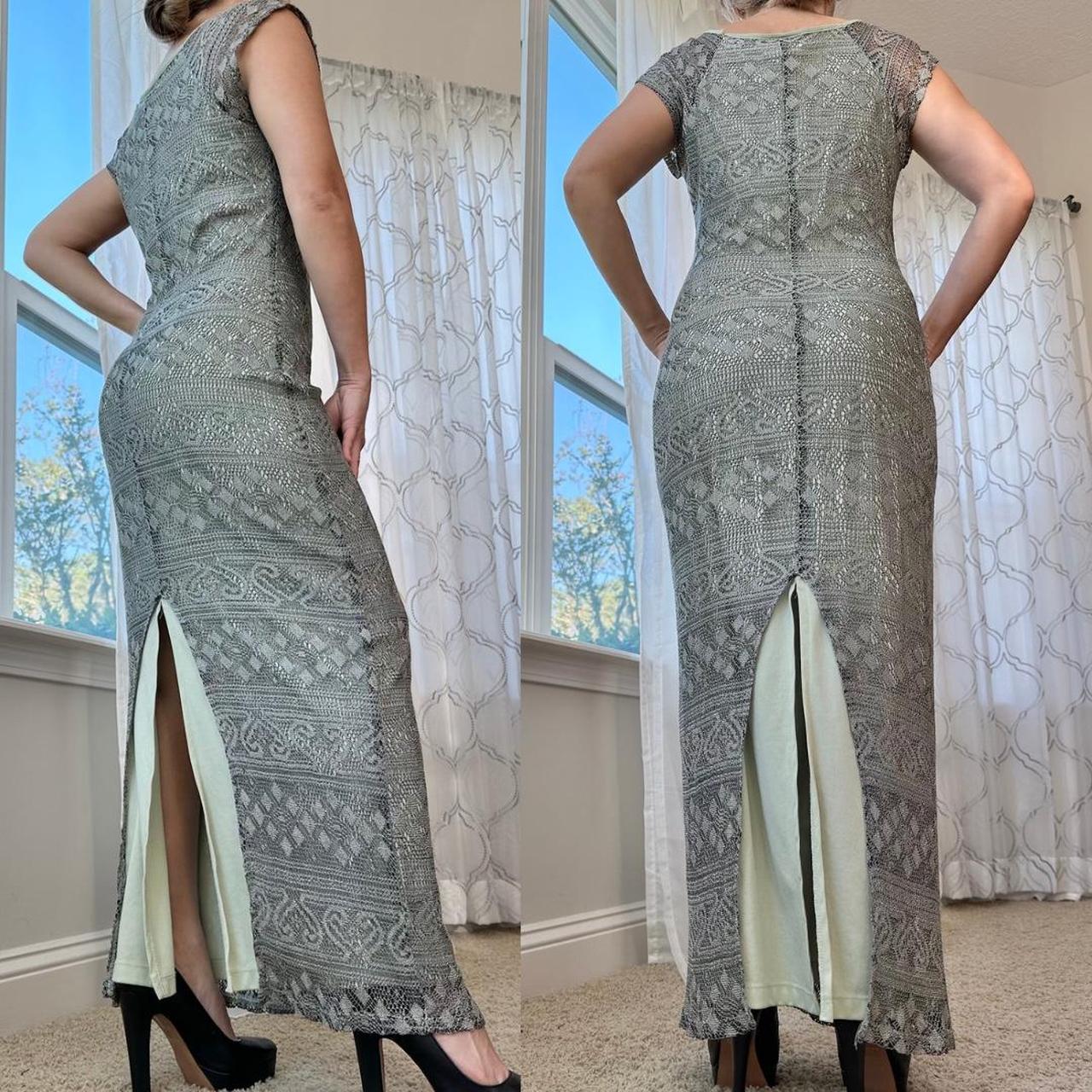 Women's Green and Black Dress