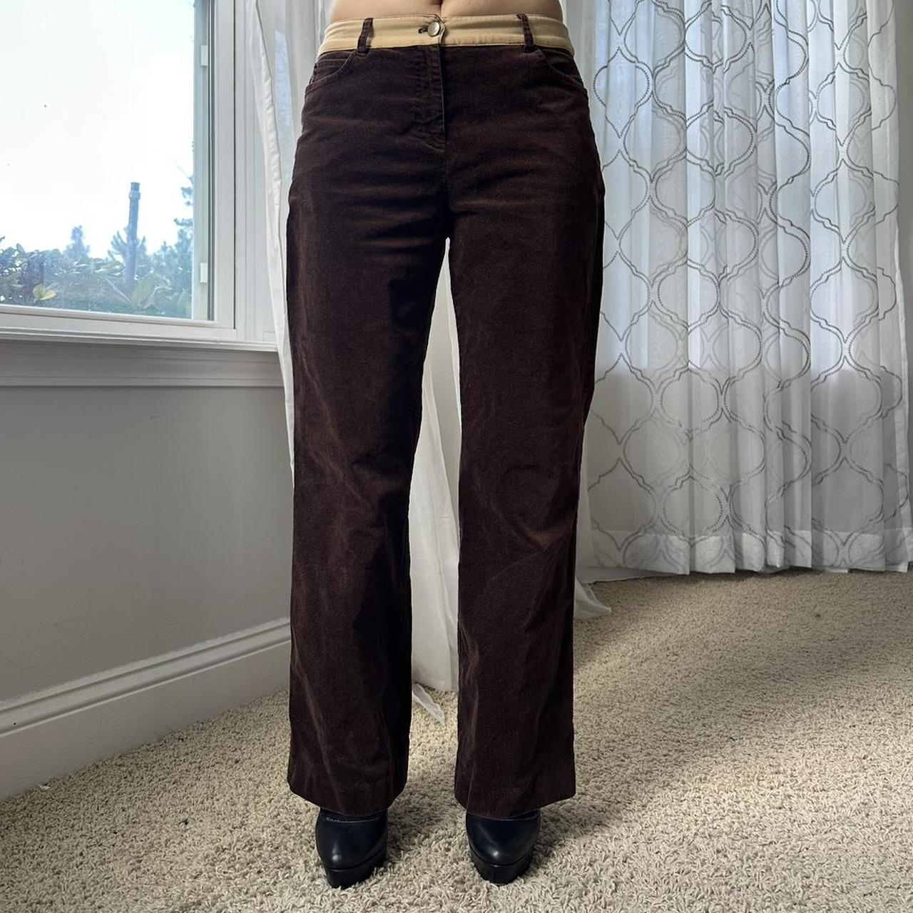 Women's Brown and Tan Trousers
