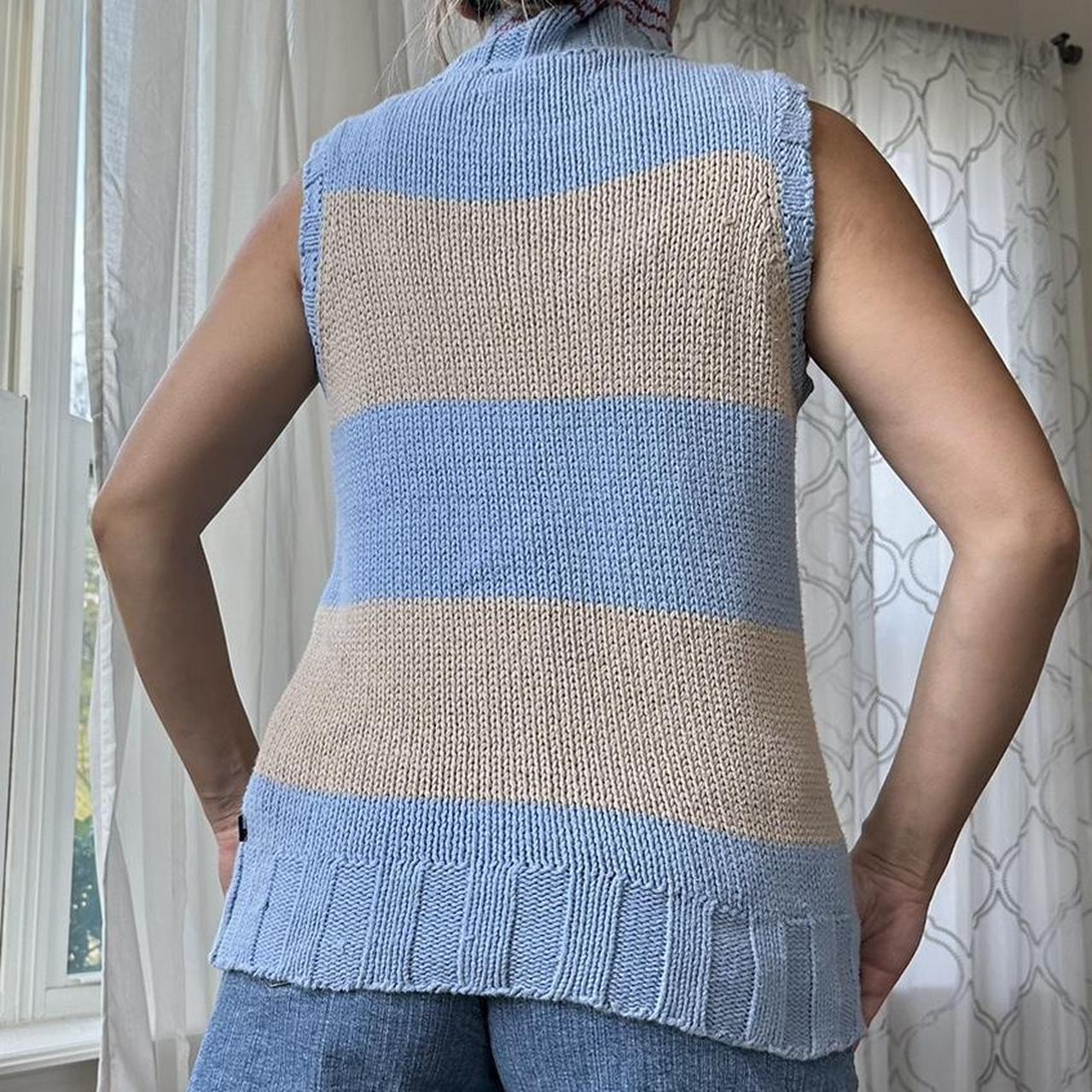Tommy Hilfiger Women's Cream and Blue Vest