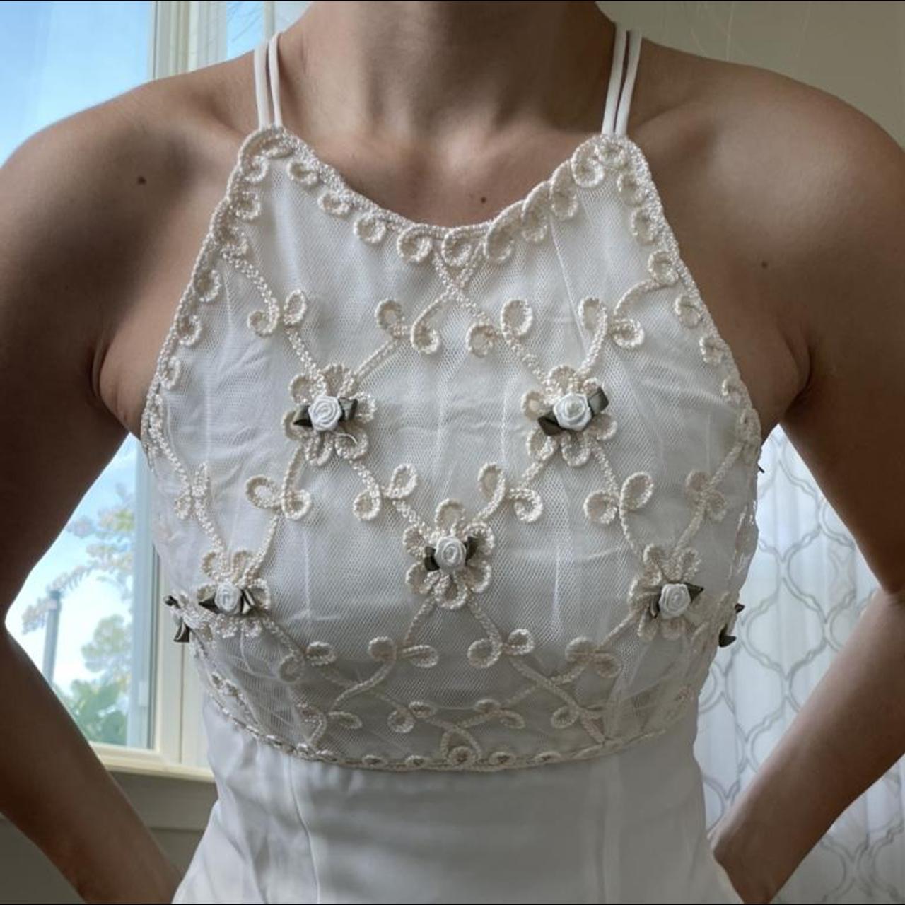 Morgan Women's Cream and White Dress