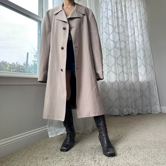 Women's Cream and Red Coat