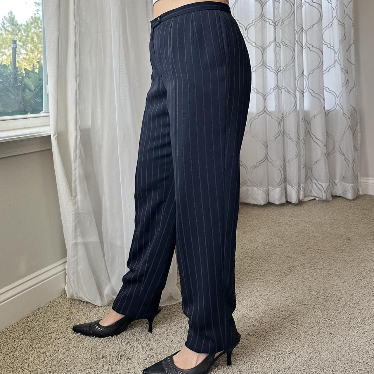 Harvé Benard Women's Navy and White Trousers