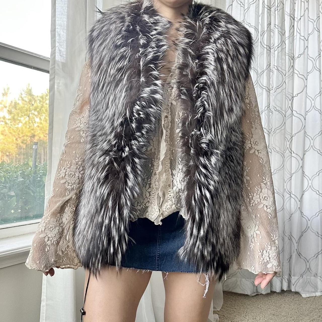 Women's Brown and Cream Gilet