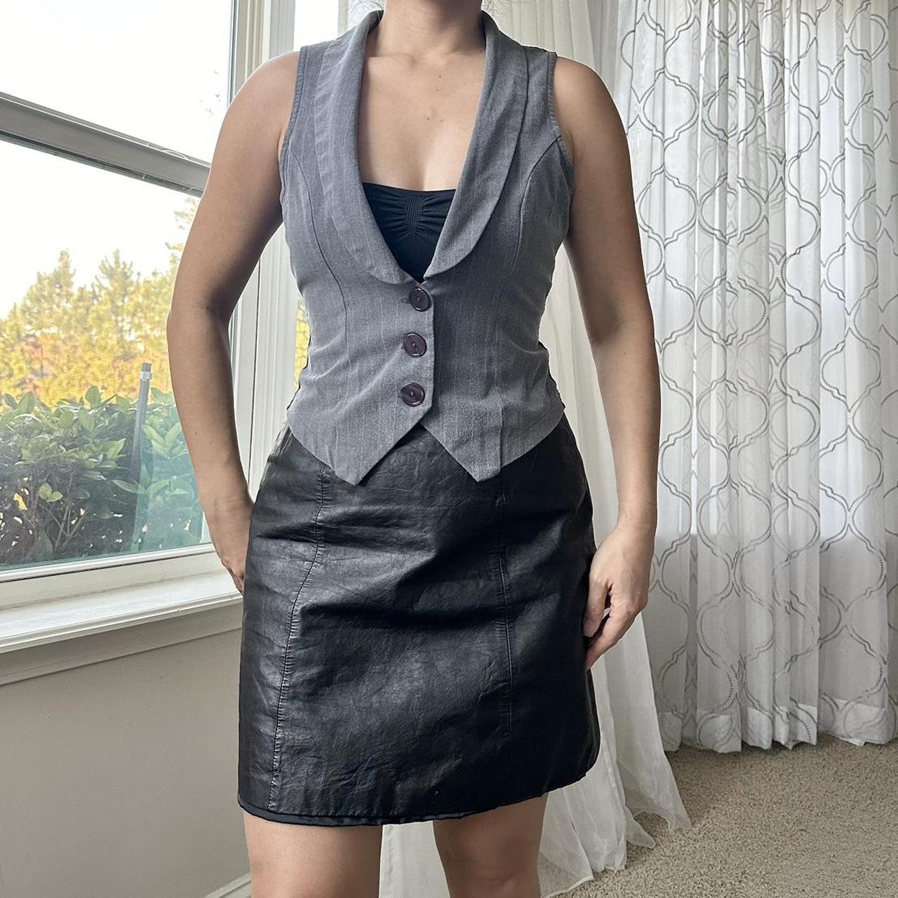 Women's Grey and Black Gilet