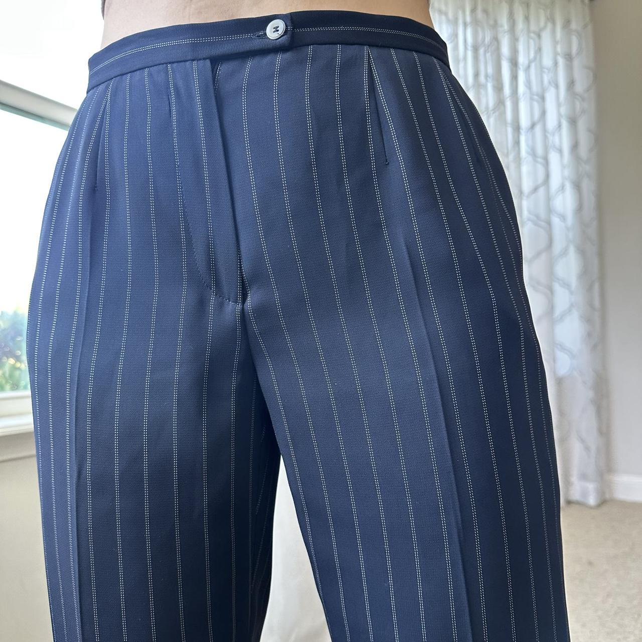 Harvé Benard Women's Navy and White Trousers