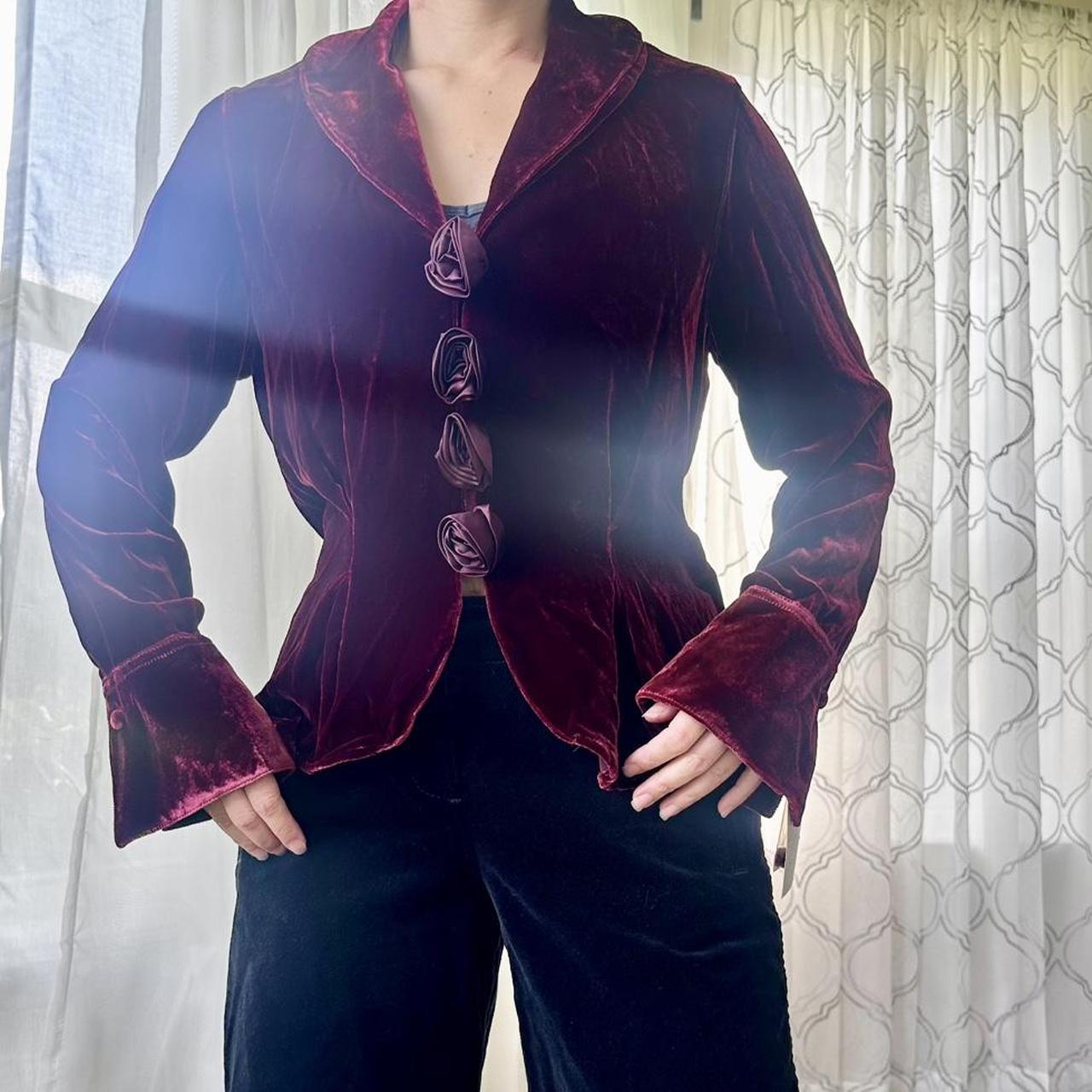 Women's Burgundy and Black Jacket