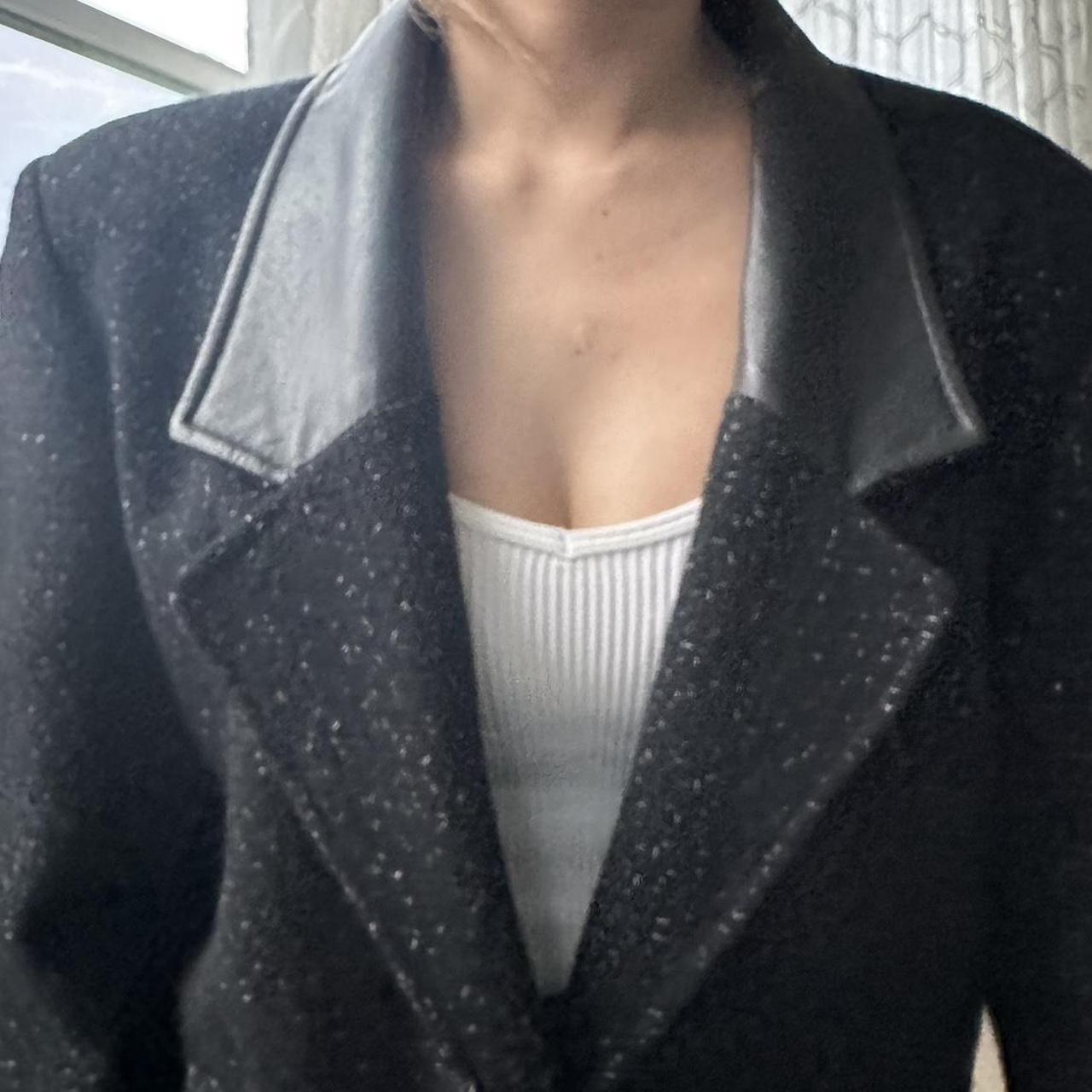 Women's Black and White Coat