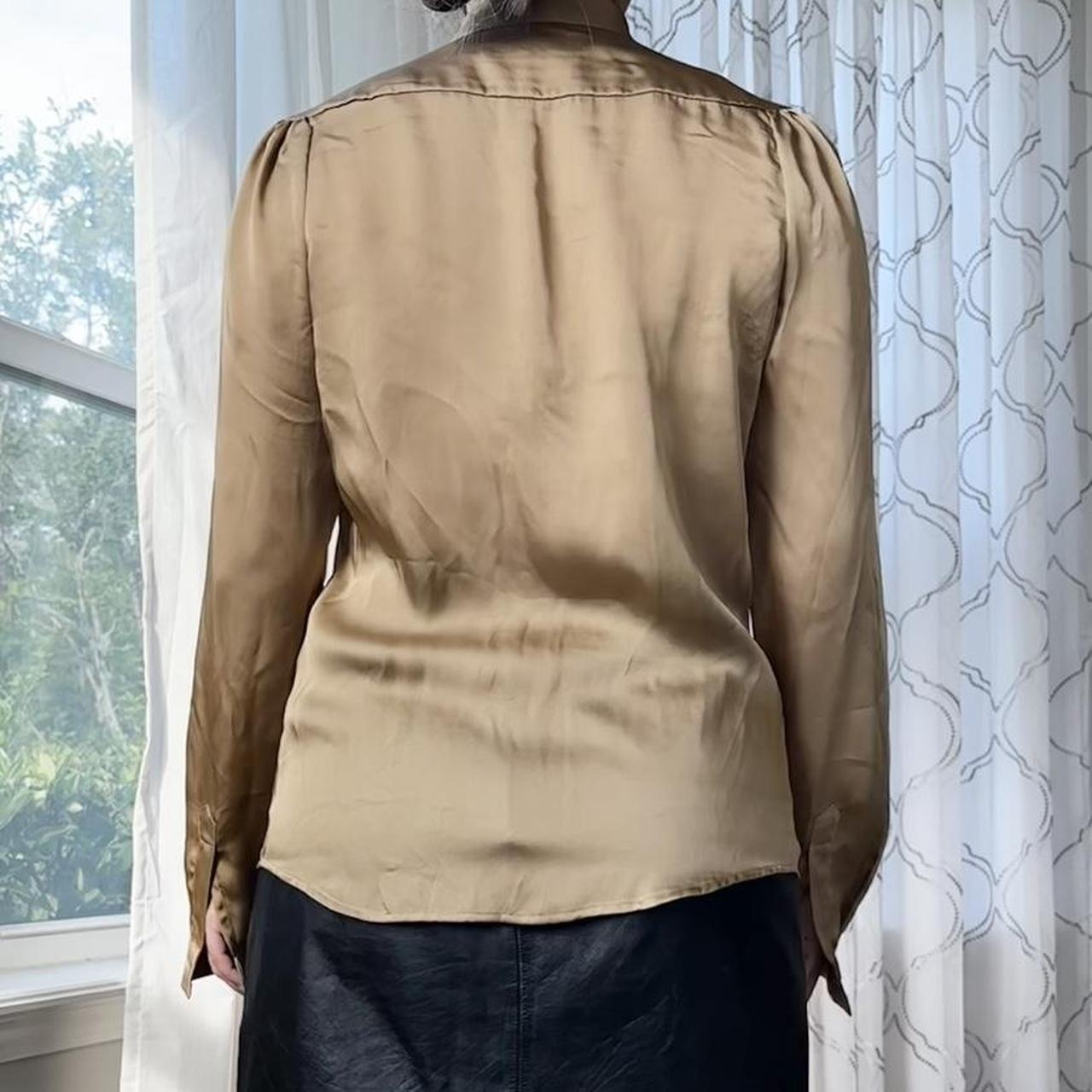 Women's Tan and Gold Blouse