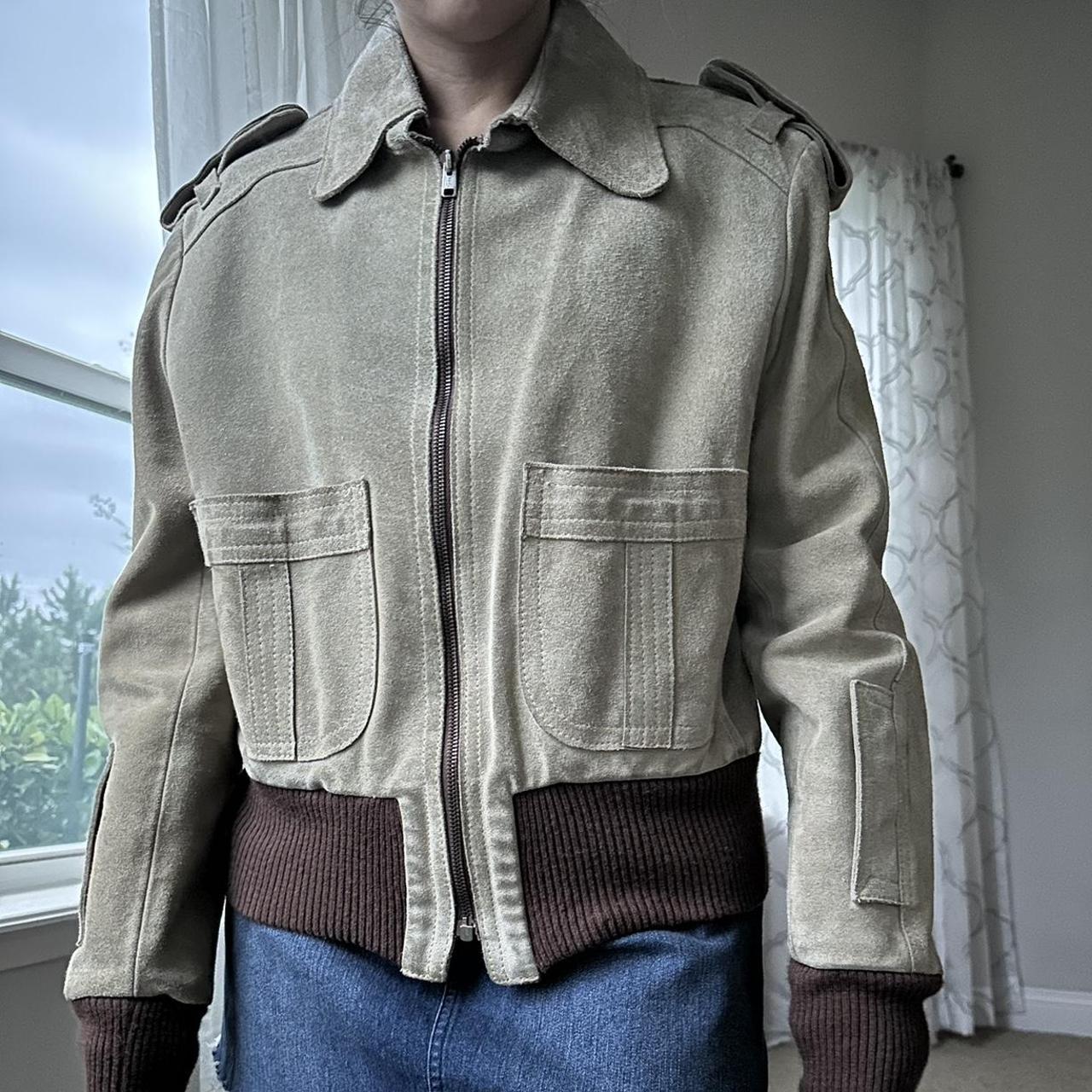Women's Khaki and Brown Jacket