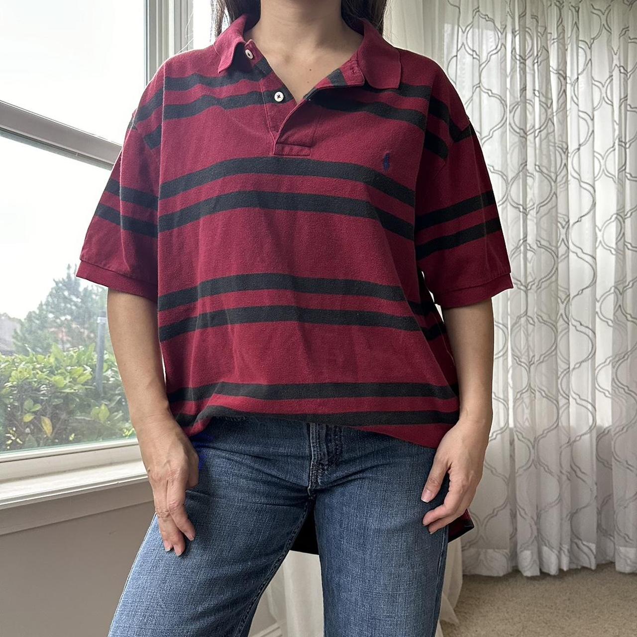 Polo Ralph Lauren Women's Red and Burgundy Polo-shirts