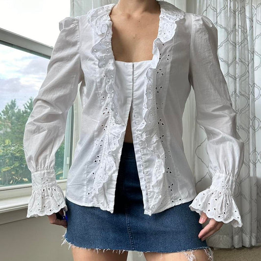 THE LIMITED Women's White Blouse