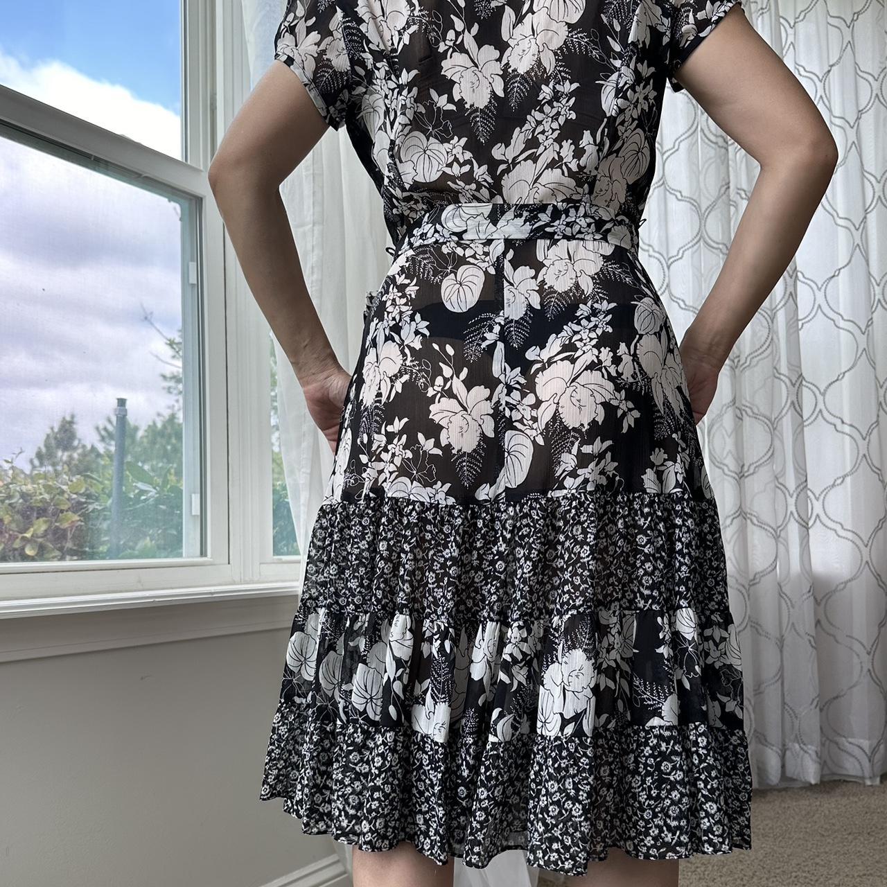 Women's Black and White Dress