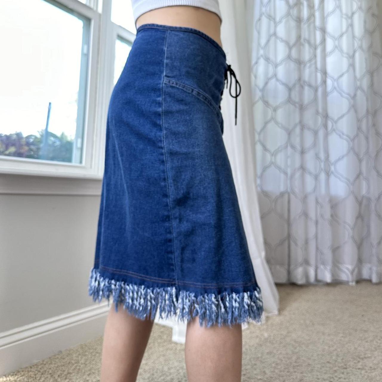 Women's Blue and Navy Skirt