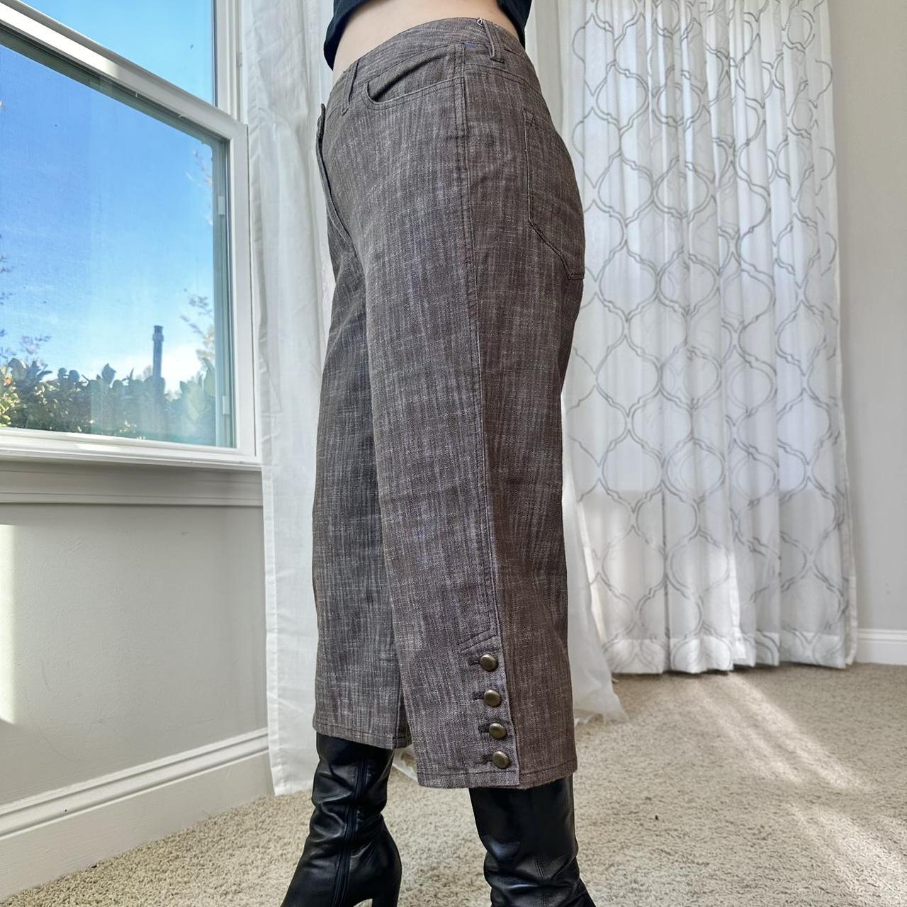 Women's Brown and Grey Trousers