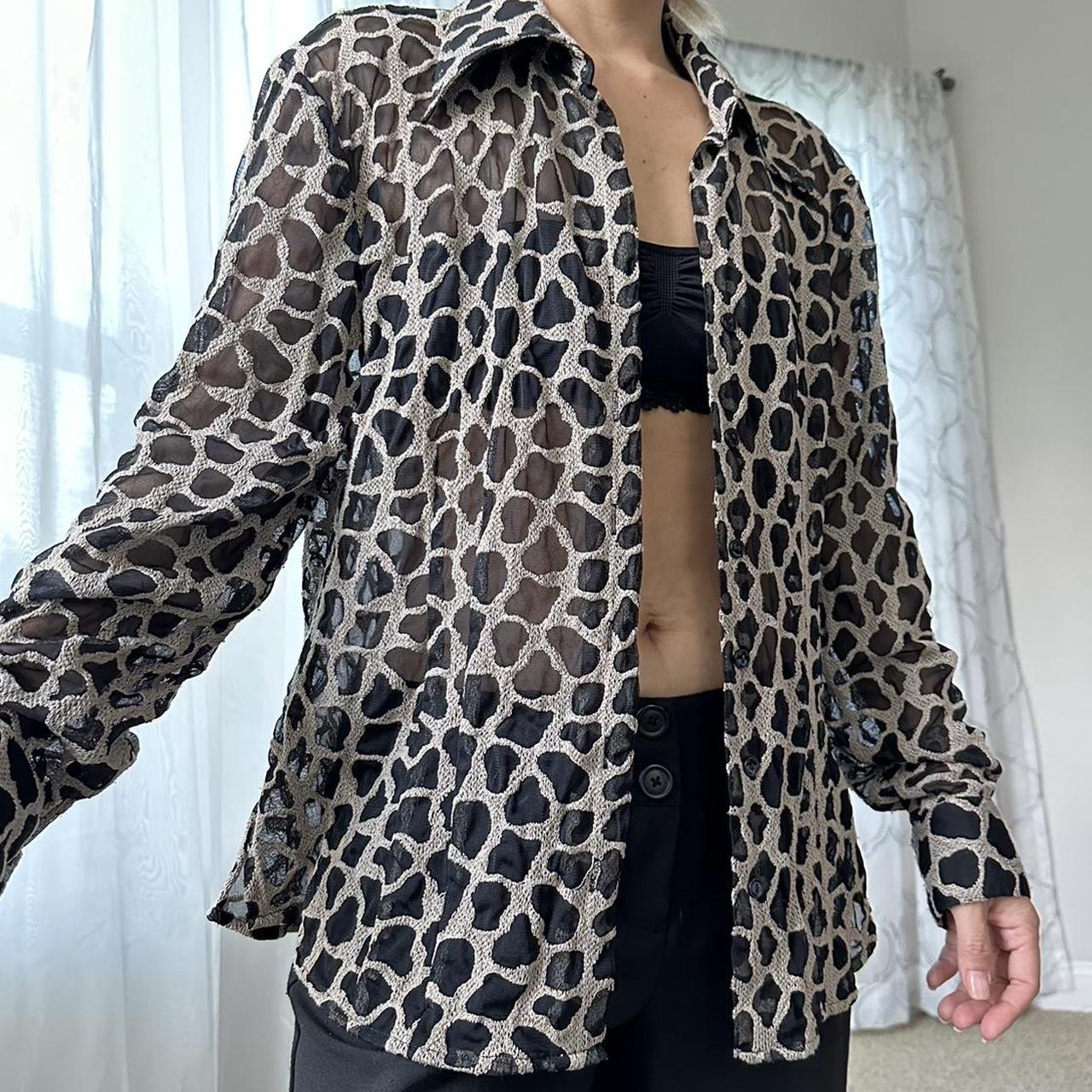 Women's Black and Cream Shirt