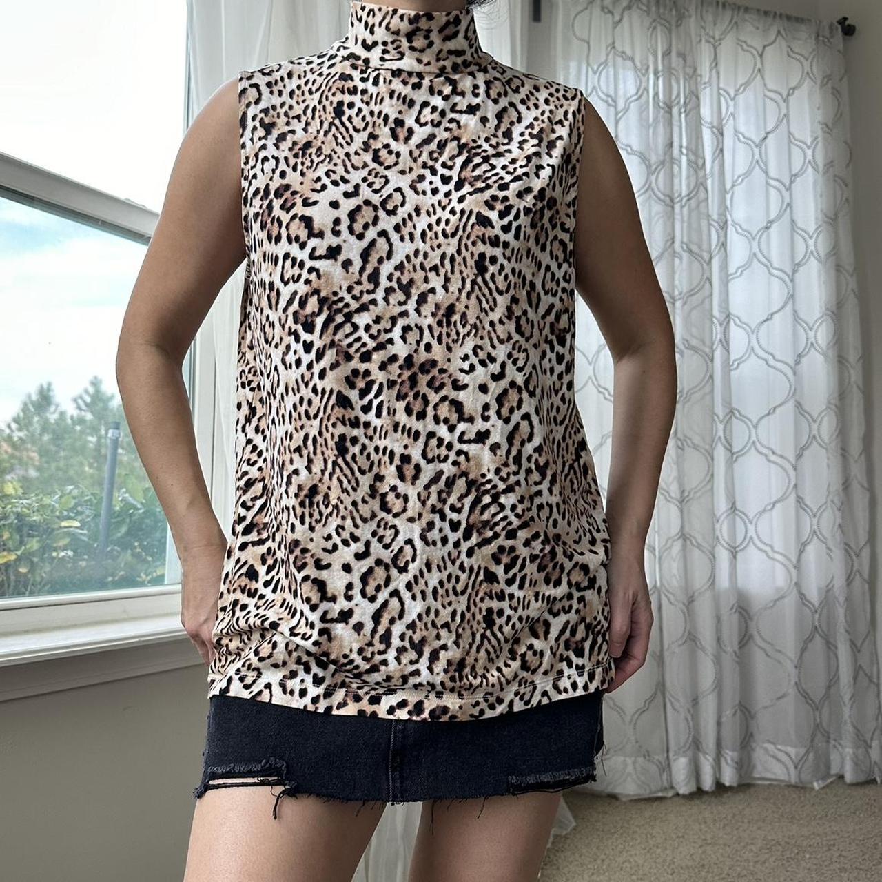 Chico's Women's Cream and Brown Shirt