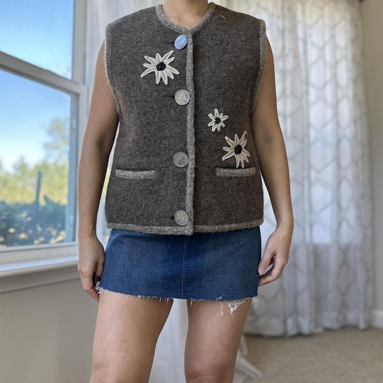 Women's Brown and Cream Gilet