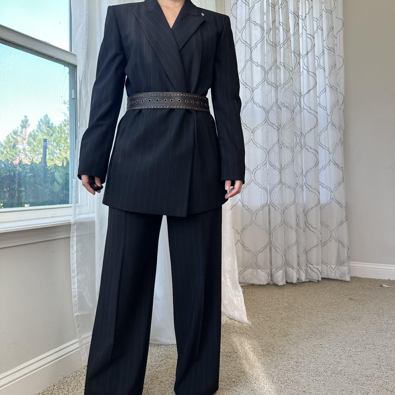 Max Mara Women's Black and Brown Suit