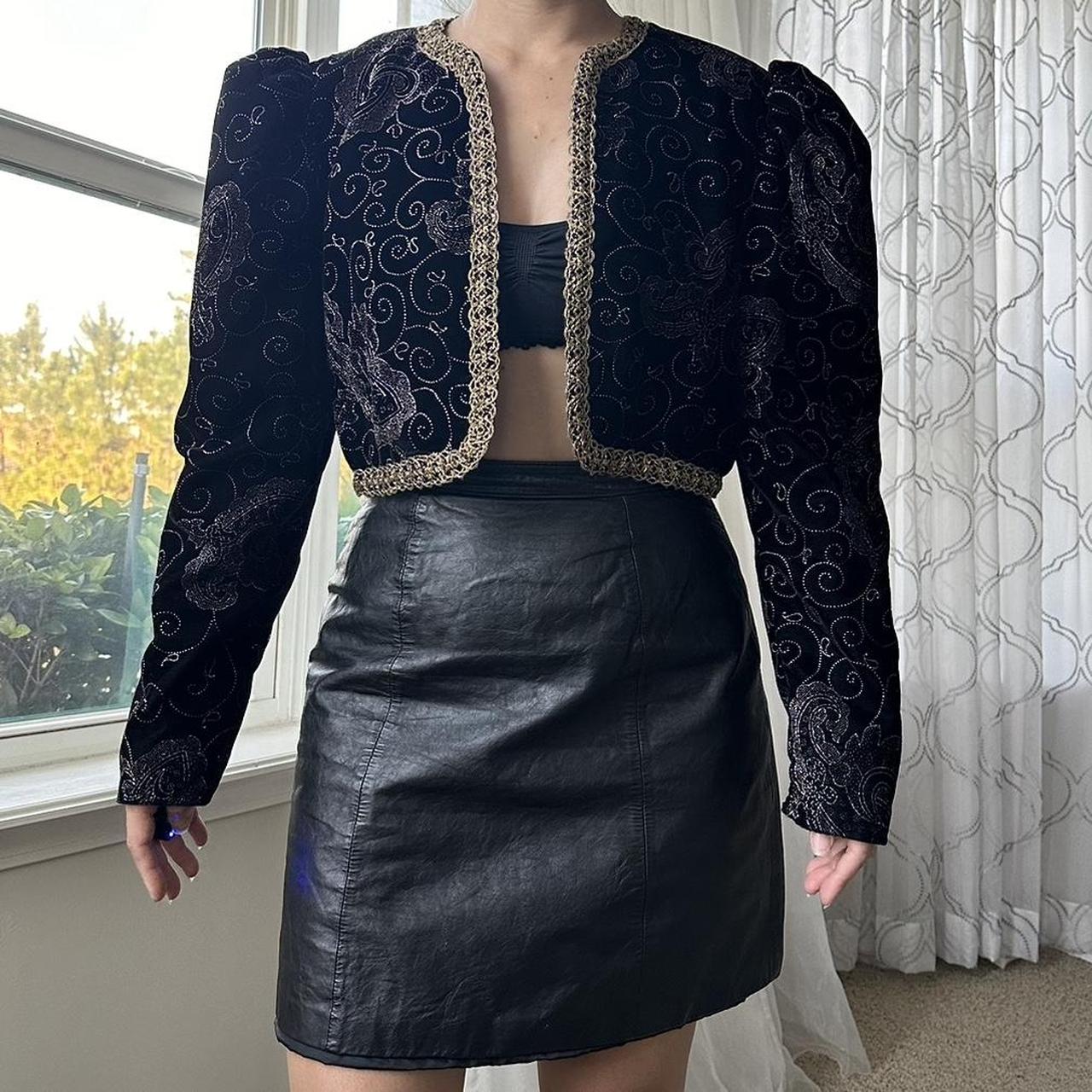 Women's Black and Gold Jacket