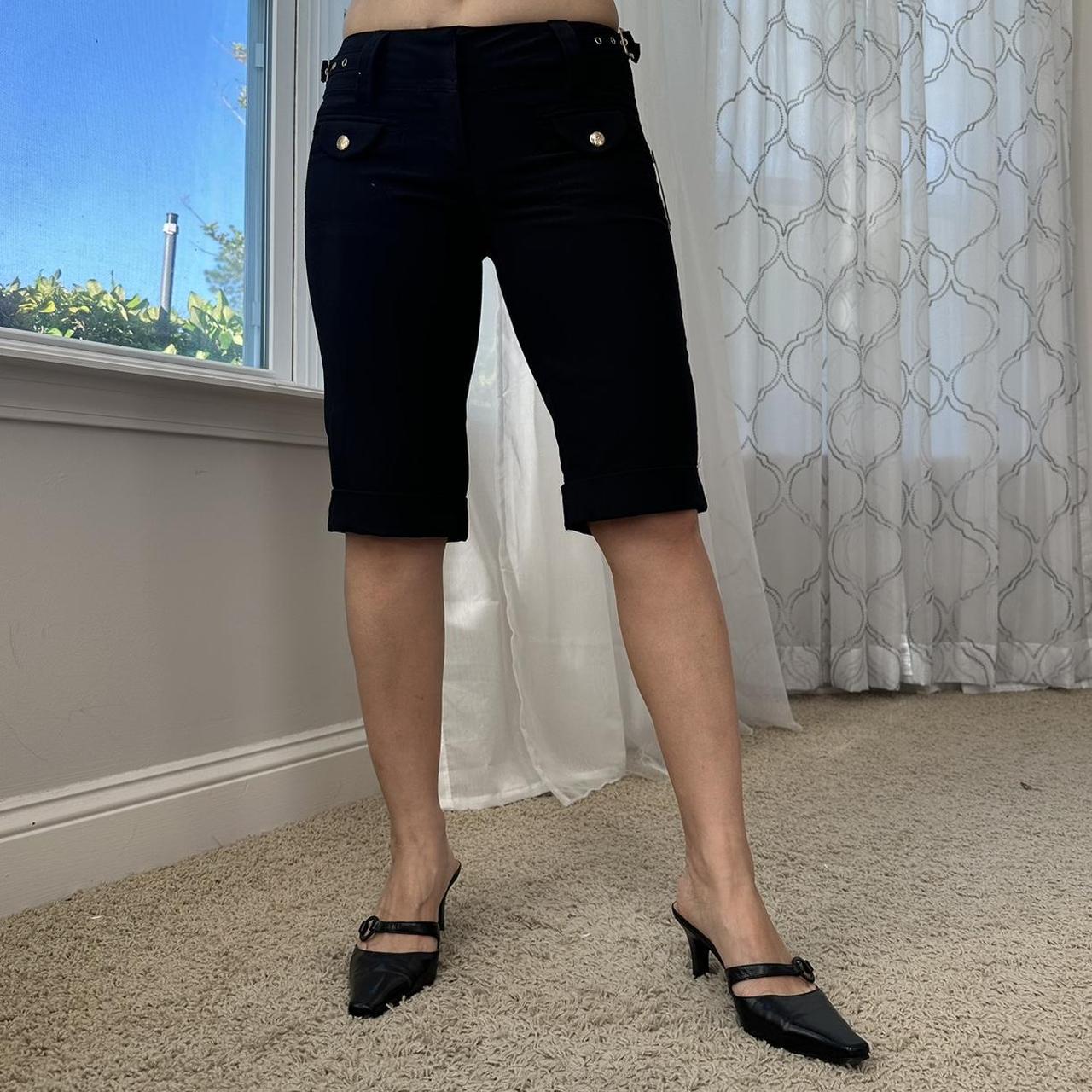 Women's Black and Gold Trousers