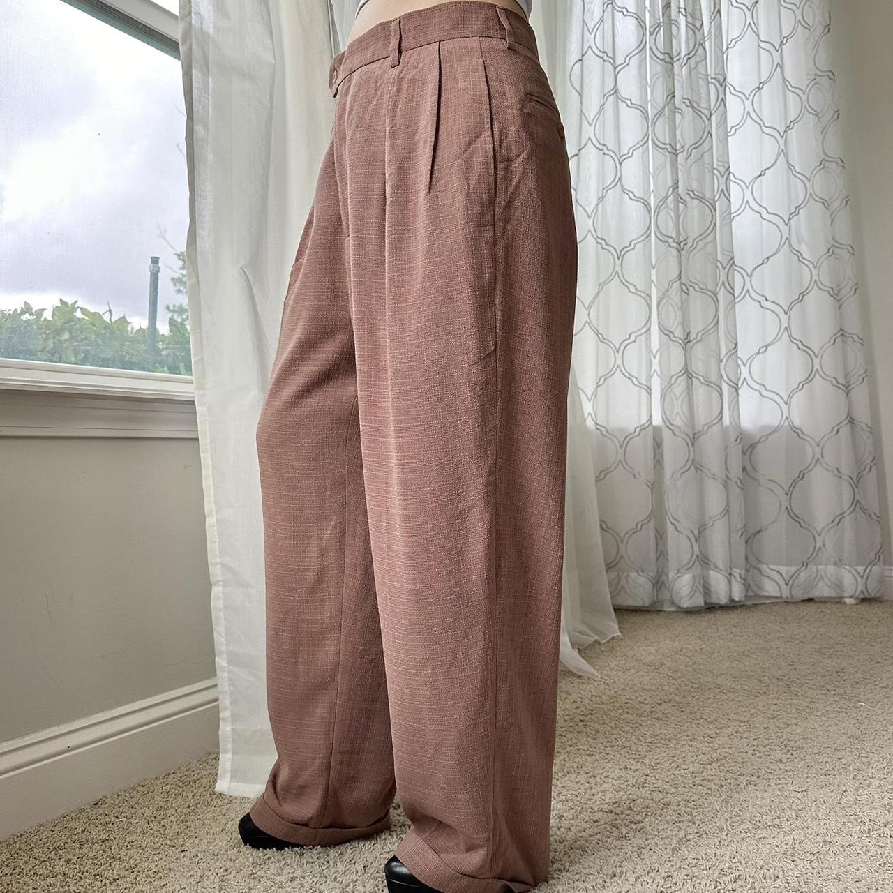 Women's Brown and Pink Trousers