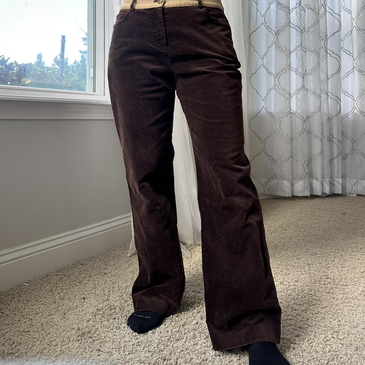 Women's Brown and Tan Trousers