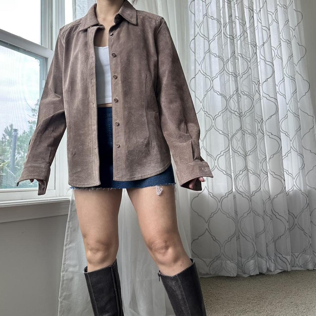 Women's Khaki and Tan Shirt