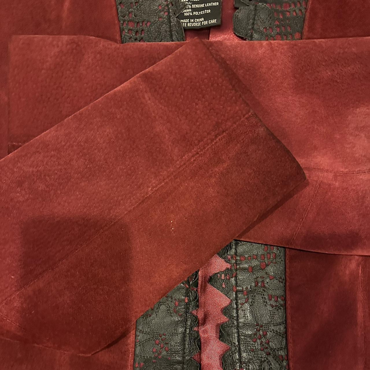 Women's Burgundy and Black Jacket