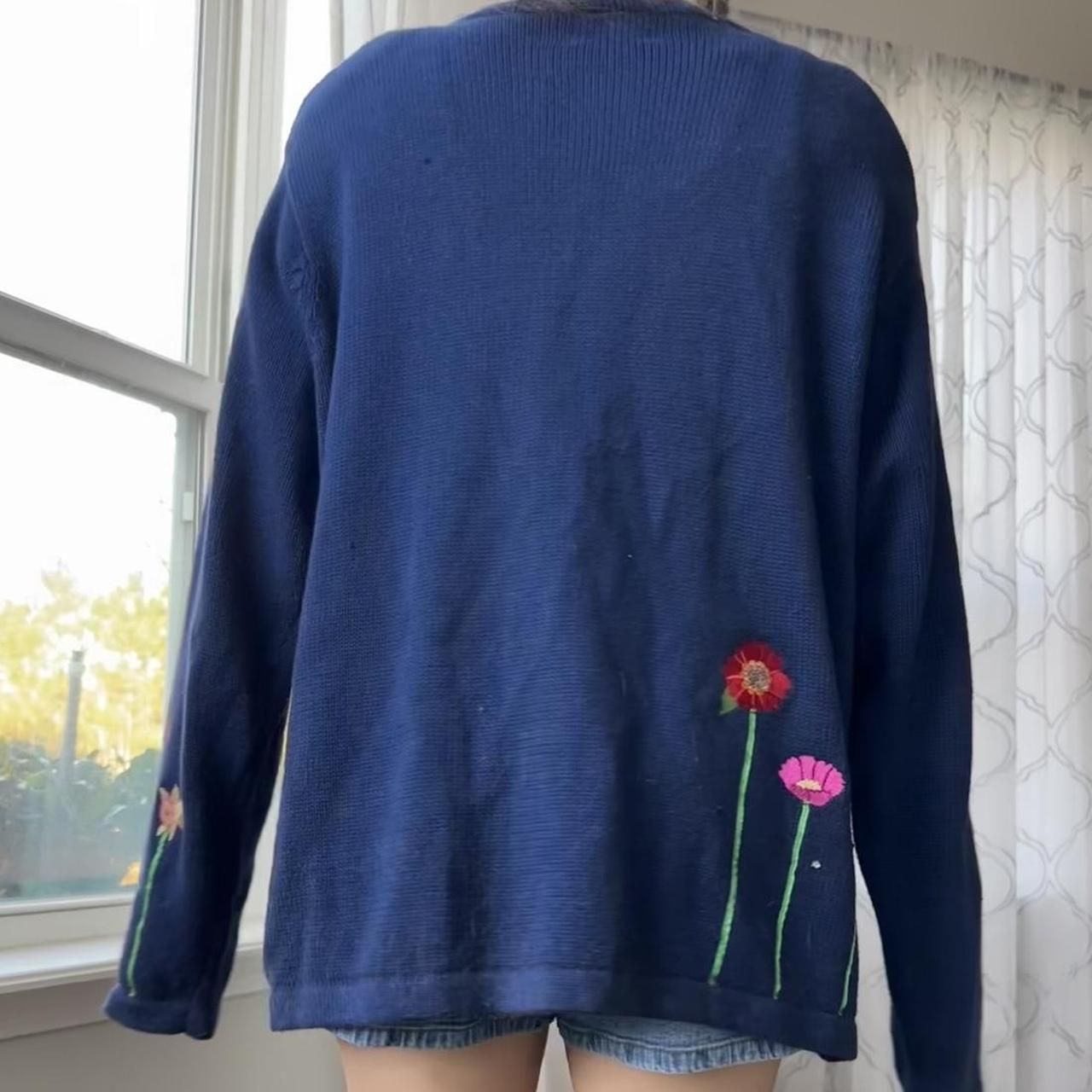 Women's Navy and Blue Cardigan