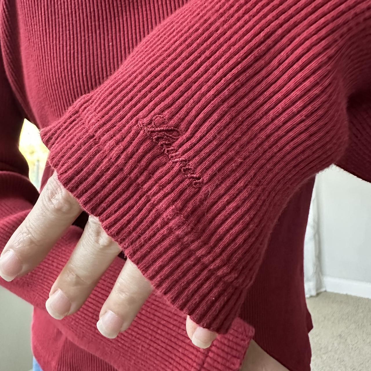 Ralph Lauren Women's Red and Burgundy Jumper