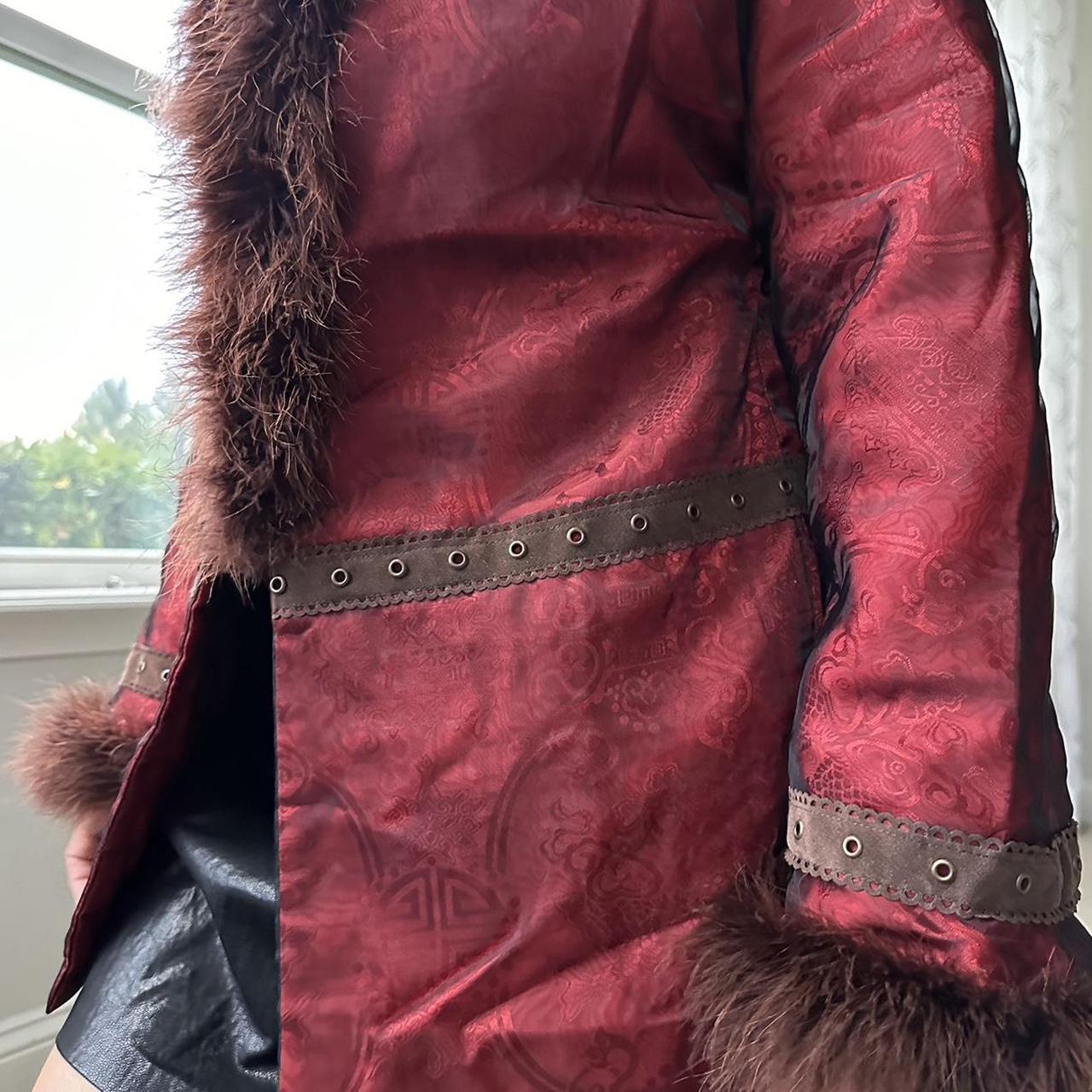 Women's Red and Brown Jacket