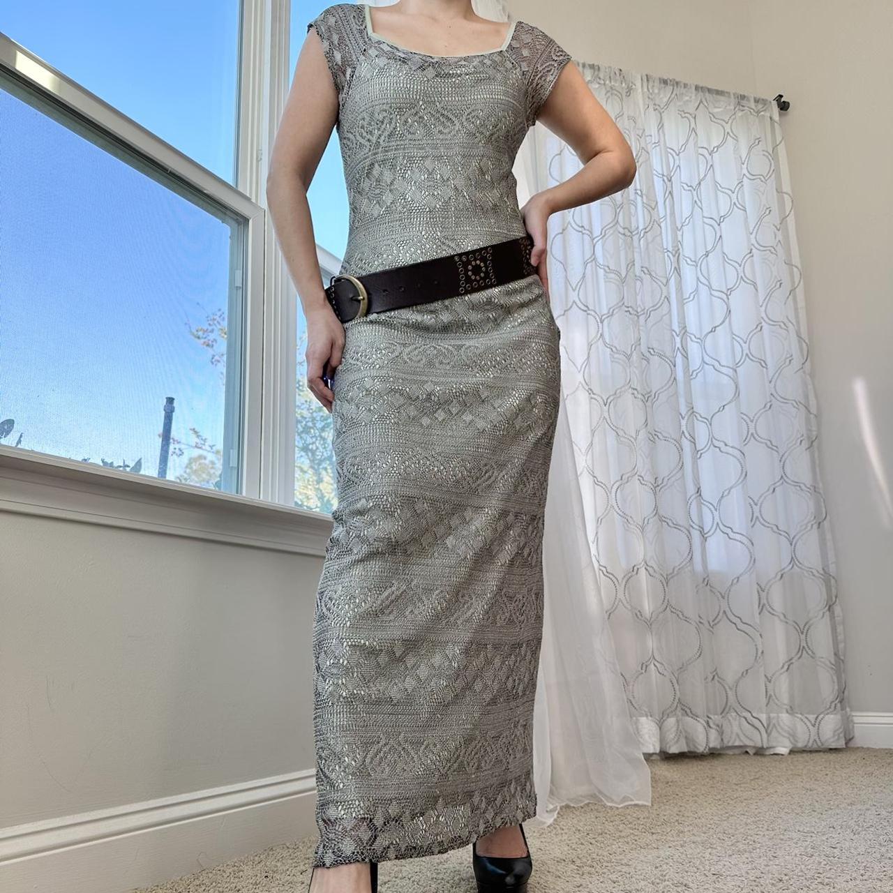 Women's Green and Black Dress