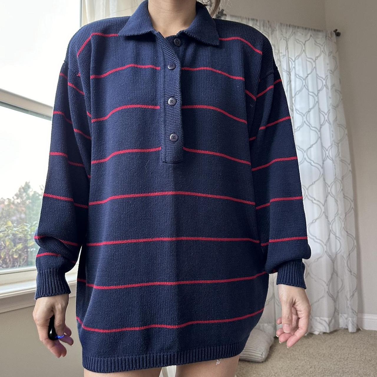 Jones New York Women's Navy and Red Jumper